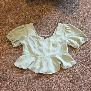 Altar'd State Sage Green Blouse